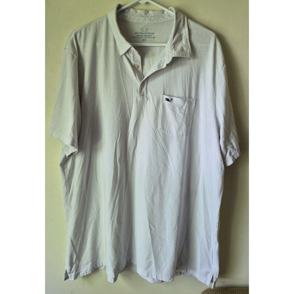 Vineyard Vines Edgartown Polo Stretch Performance Pima Cotton White Men's XXL
